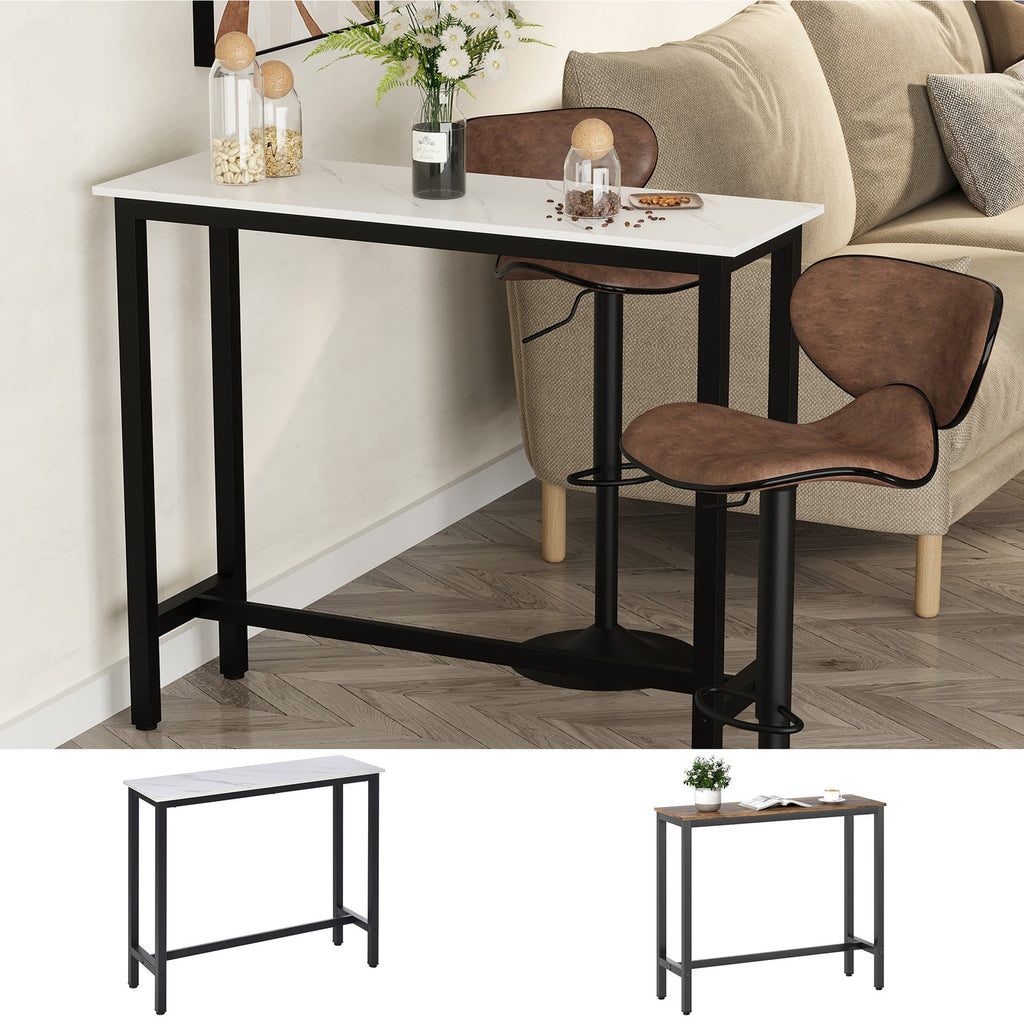 Bar Table Breakfast Dining Coffee Table W/ Adjustable Footpads