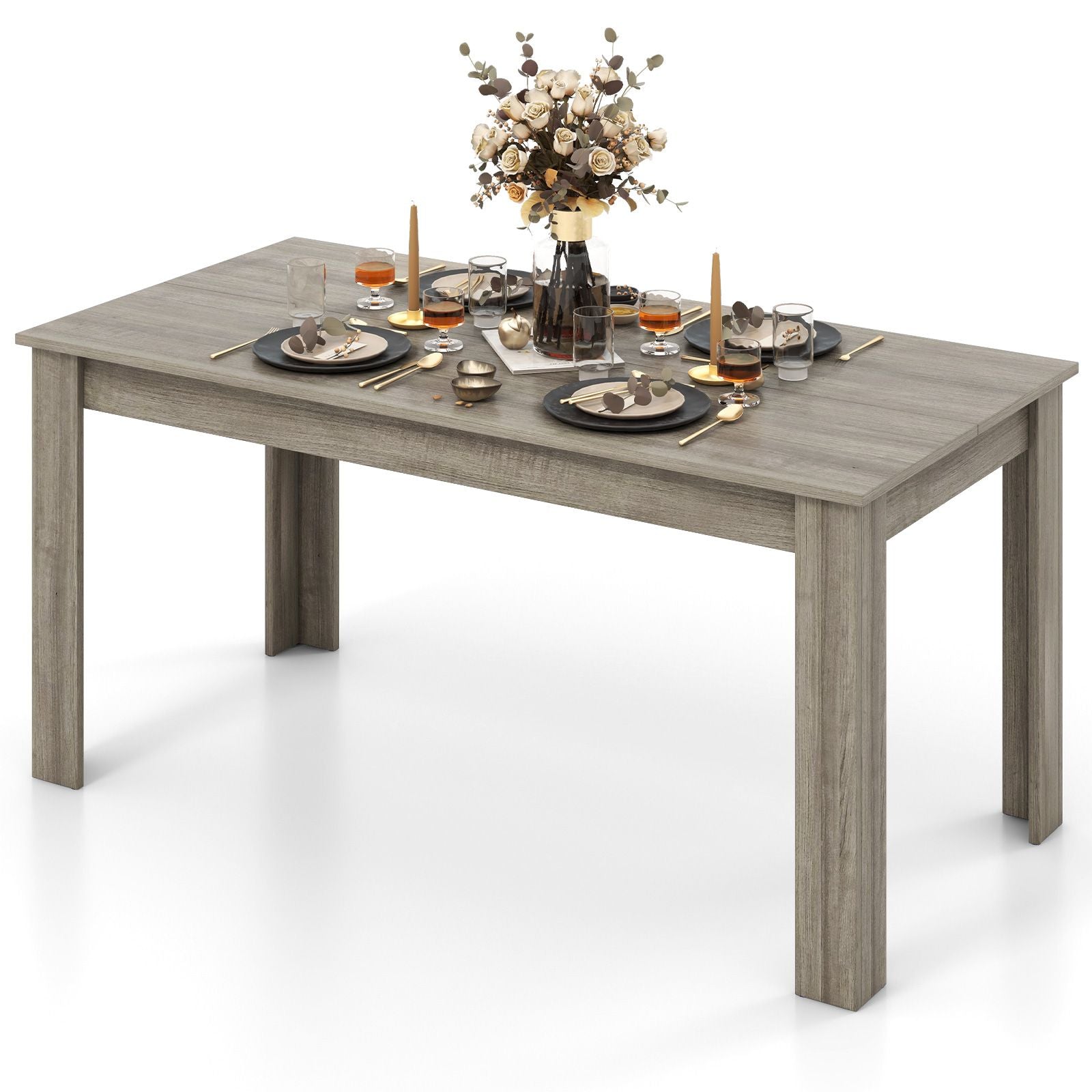 Modern Rectangular Kitchen Table for Breakfast Nook, Kitchen