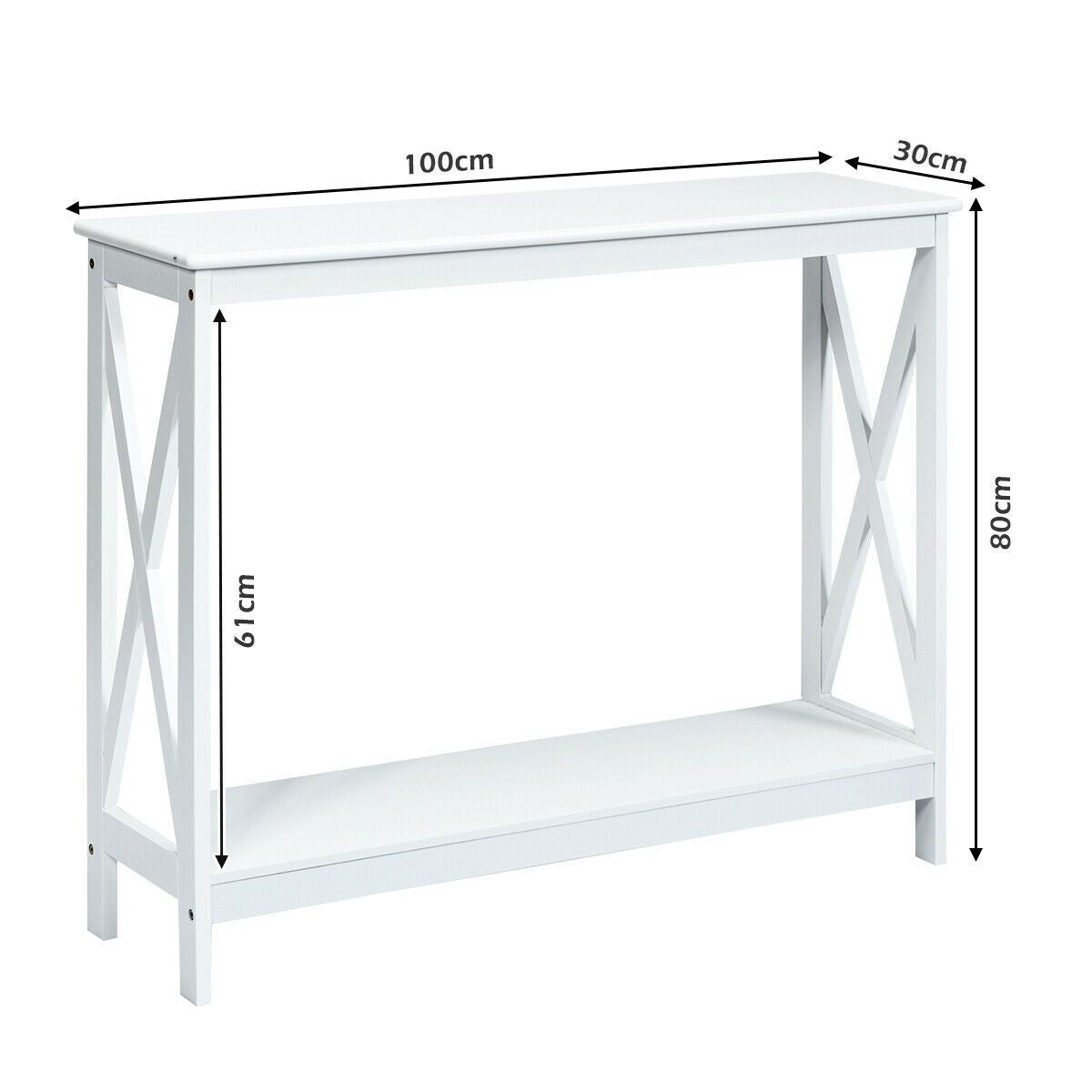 2 Tier Wooden Console Table