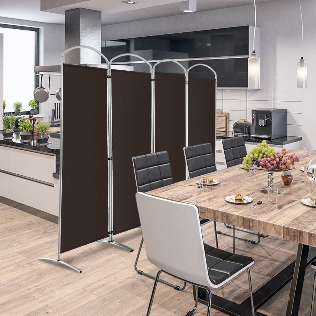 4 Panel Freestanding Folding Room Divider for Living Room Office