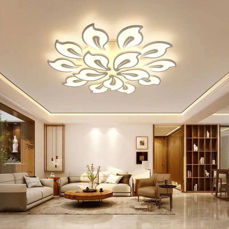 Multihead Fashion Simple Bedroom Living Room Ceiling Lamp Three Color Light Living Room Dining Room LED Ceiling Light