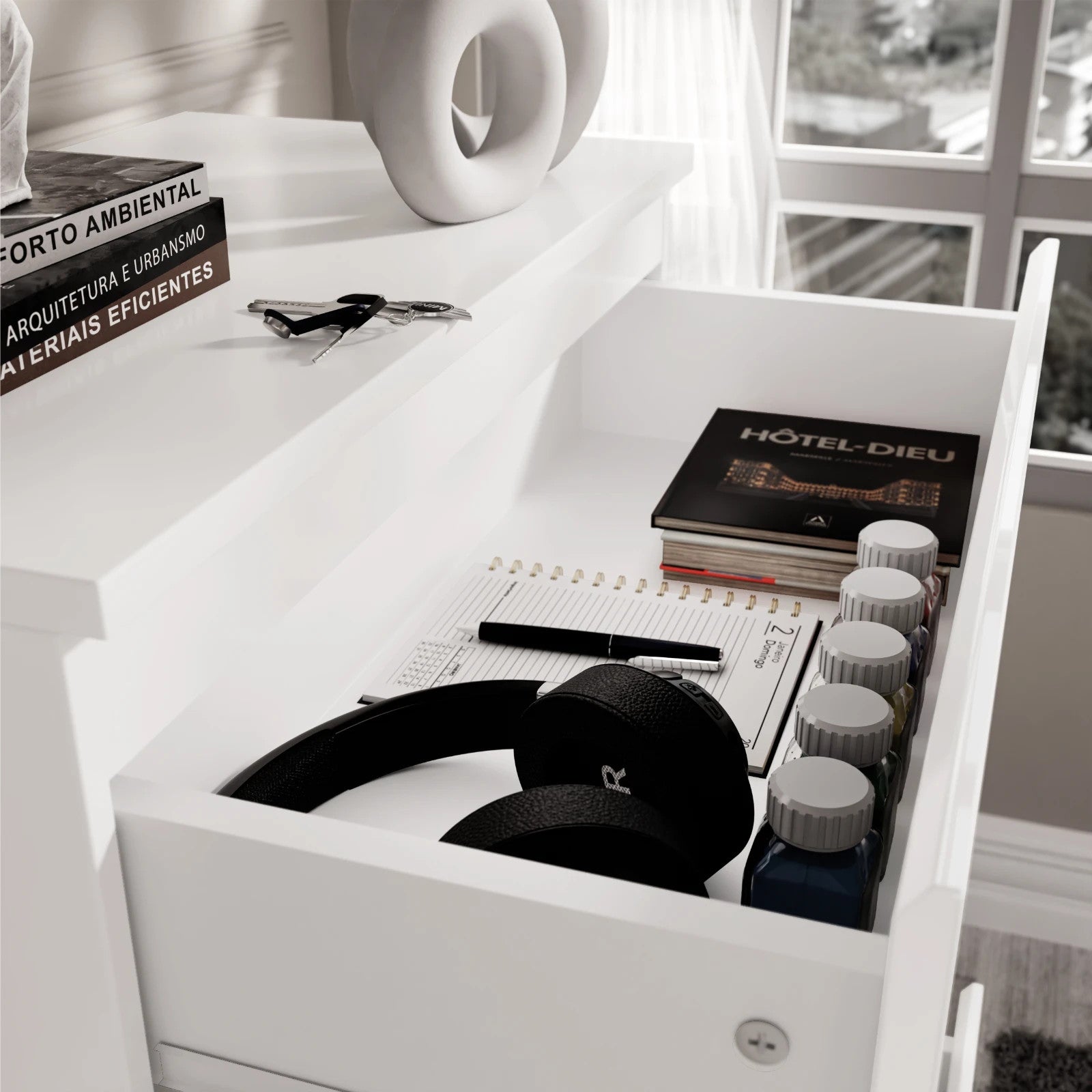 High Gloss Chest of Drawers Bedside Cabinet Tall Wide Storage Bedroom Furniture