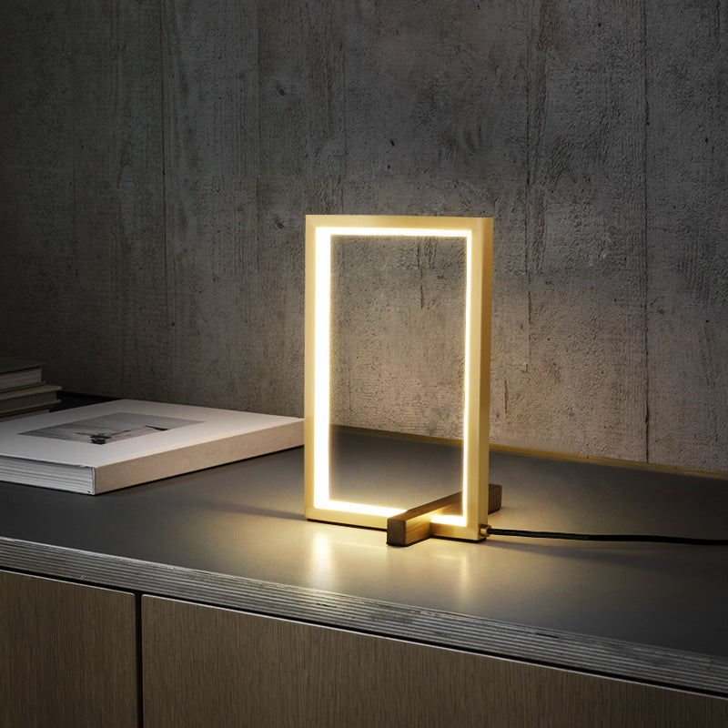 Box Copper Lamps Simple Post-Modern Bedroom