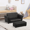Kids Sofa Set, 2 Seater Children Armchair Furniture with Footrest