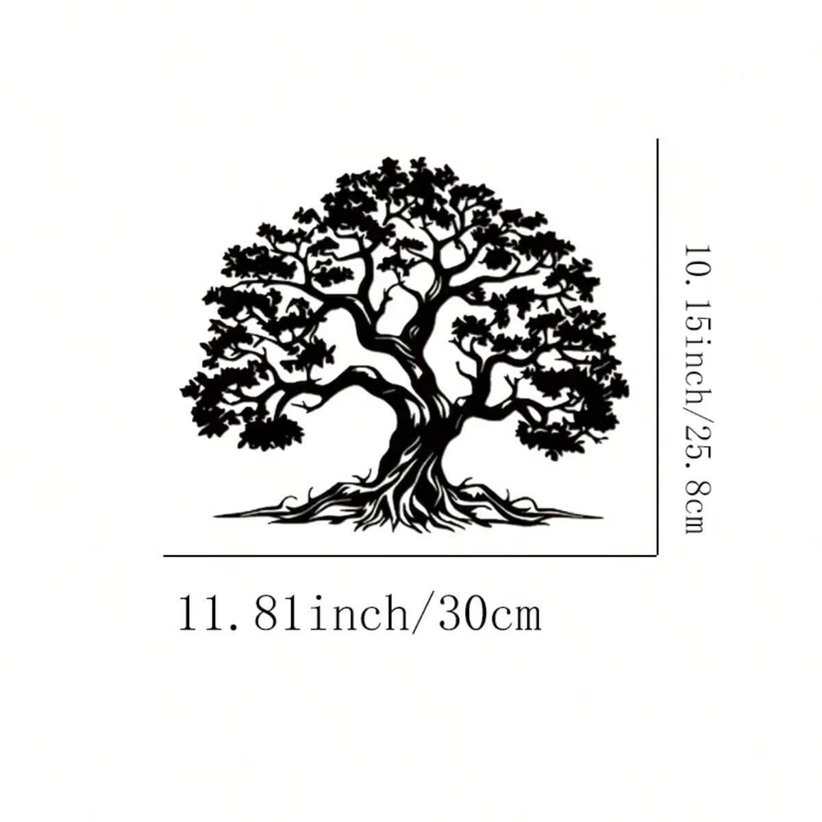 3Pcs Black Metal Wall Art Decor Tree of Life Metal Tree Wall Art Tree Sign Metal Wall Decoration Housewarming Hanging Wall Art