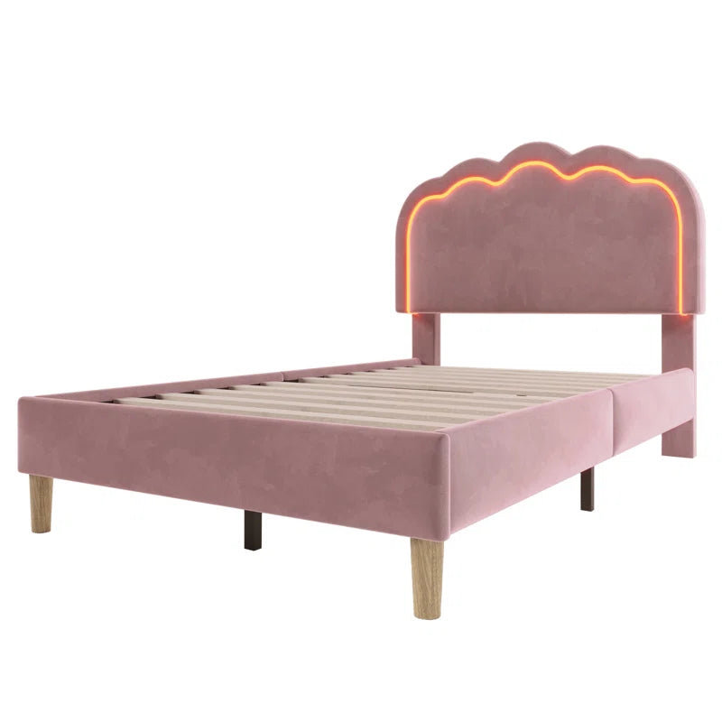 Upholstered Bed 3Ft Single Bed with Led