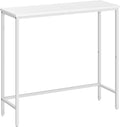 Console Table, Slim Console Table for Hallway, Metal Frame, Compact Display Table, Sofa Table for Small Spaces, Entryway, Living Room, Sturdy, Metal Frame, White EWW75XG01