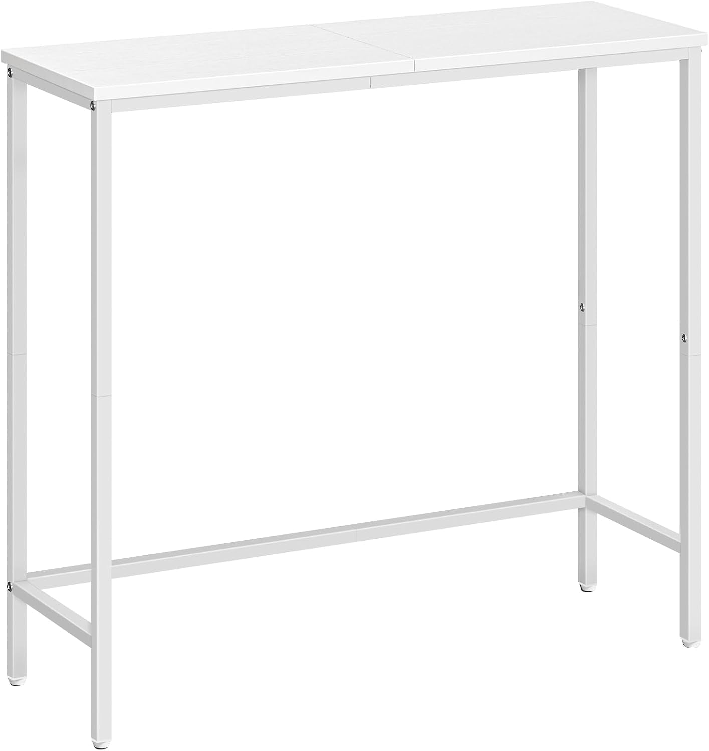 Console Table, Slim Console Table for Hallway, Metal Frame, Compact Display Table, Sofa Table for Small Spaces, Entryway, Living Room, Sturdy, Metal Frame, White EWW75XG01