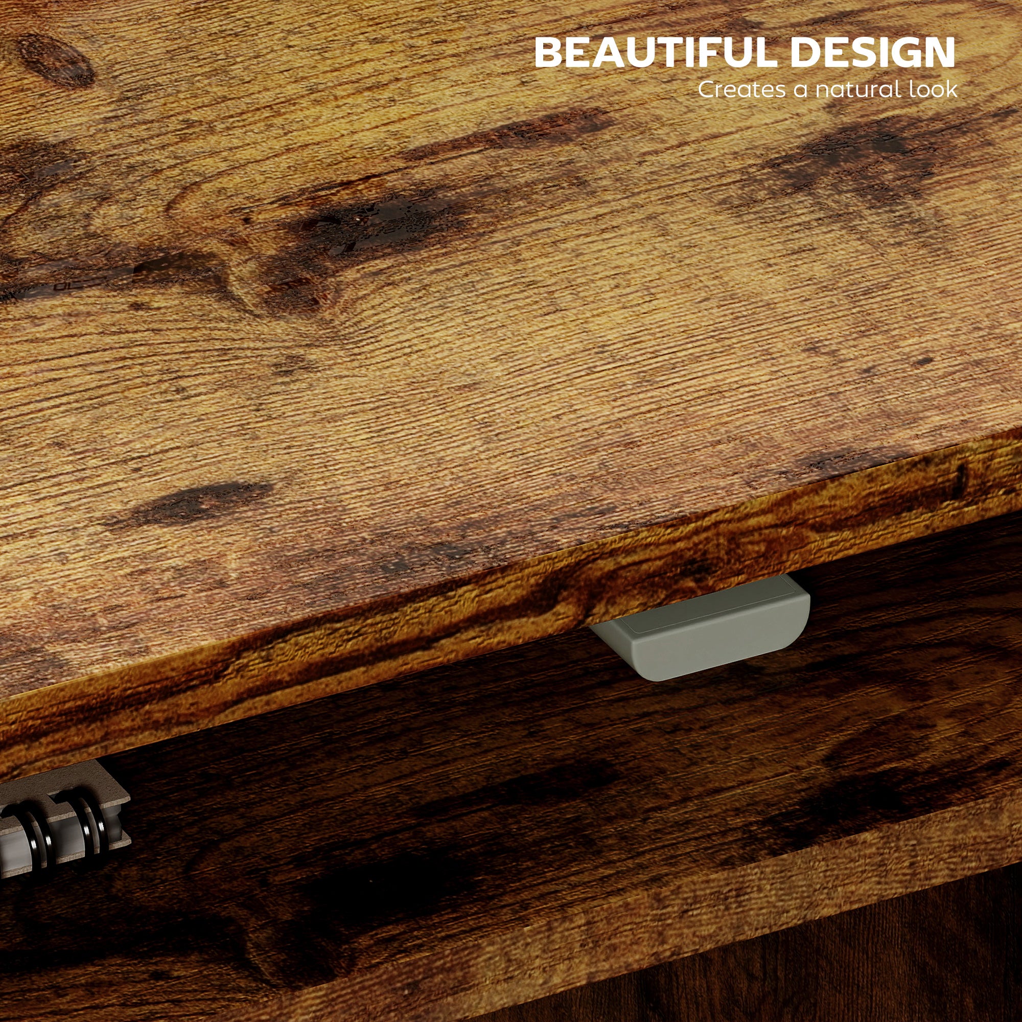 Writing Desk Laptop Table Workstation with Shelf Home Office Black Wood Grain