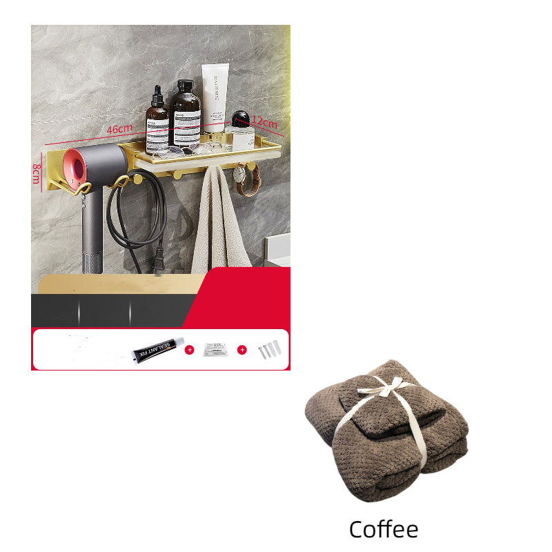 Toilet Towel Rack Net Red Space Aluminum Bath Free Punching