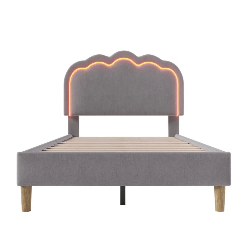 Upholstered Bed 3Ft Single Bed with Led