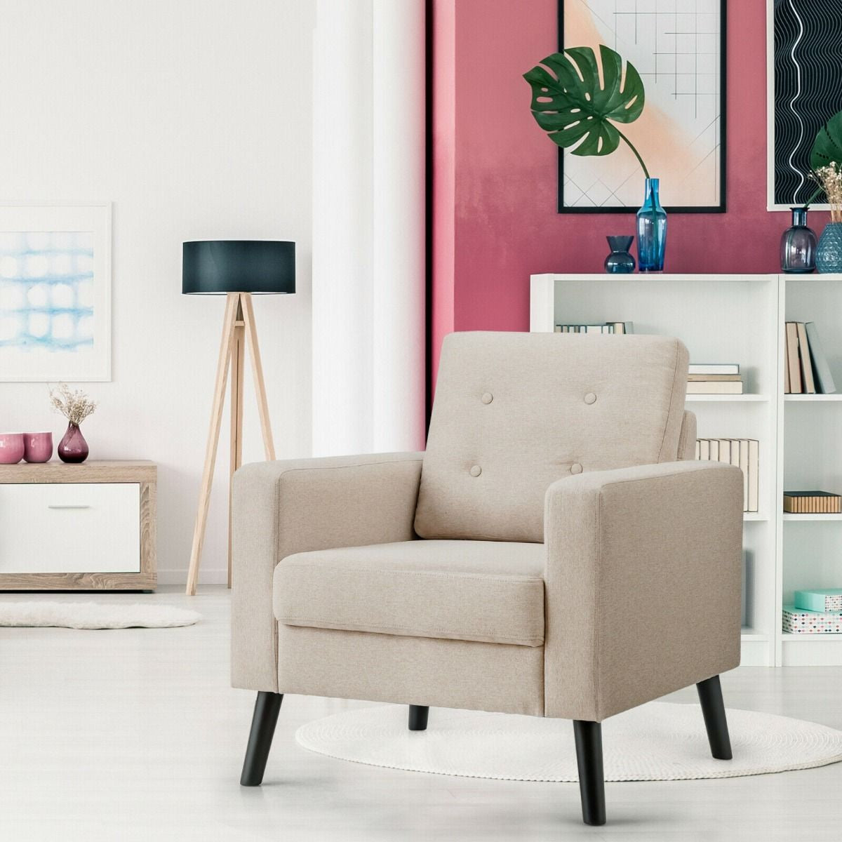 Modern Upholstered Accent Sofa Chair for Living Room