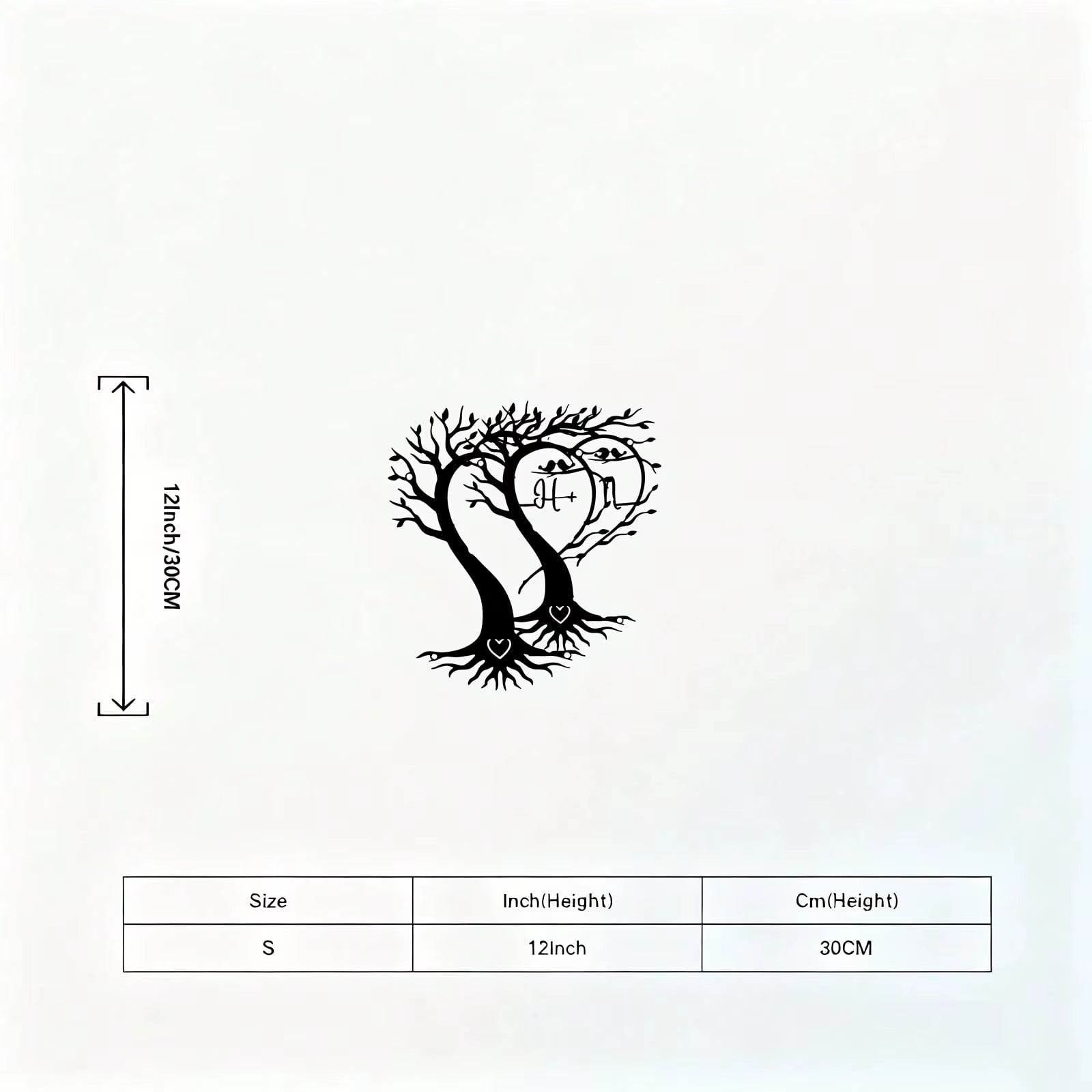 3Pcs Black Metal Wall Art Decor Tree of Life Metal Tree Wall Art Tree Sign Metal Wall Decoration Housewarming Hanging Wall Art