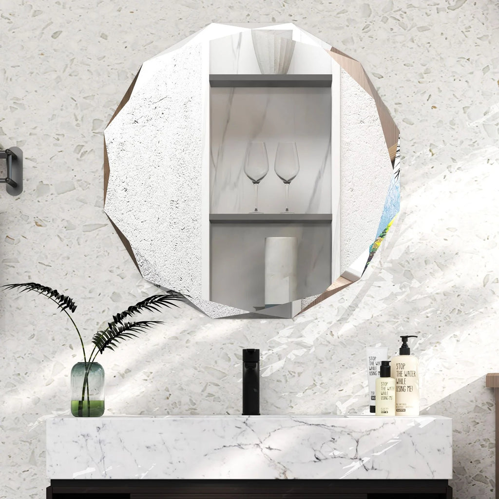 Premium Silver Polished Frameless Wall Mount Mirror