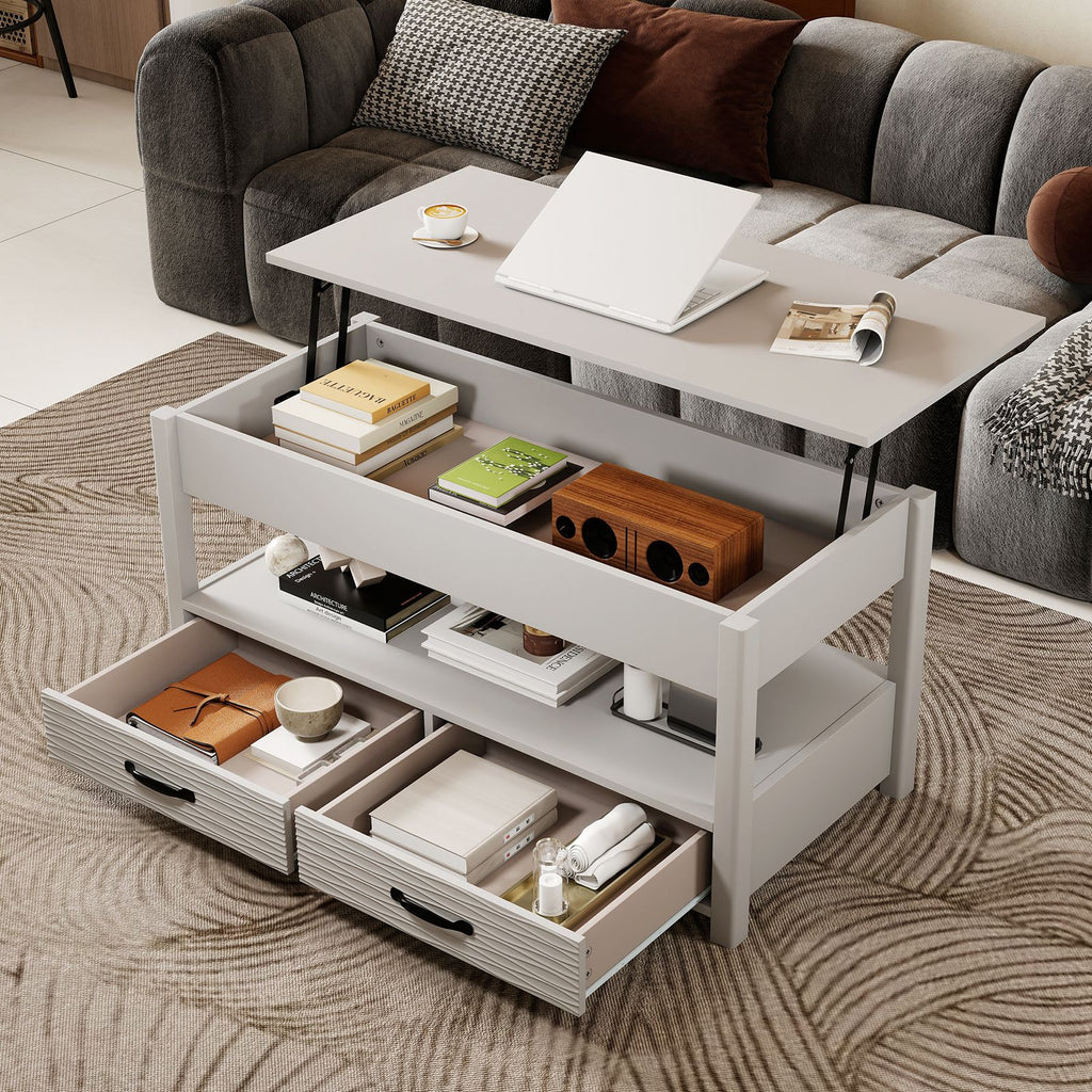 Lift Top Coffee Table Farmhouse Accent Table with Storage