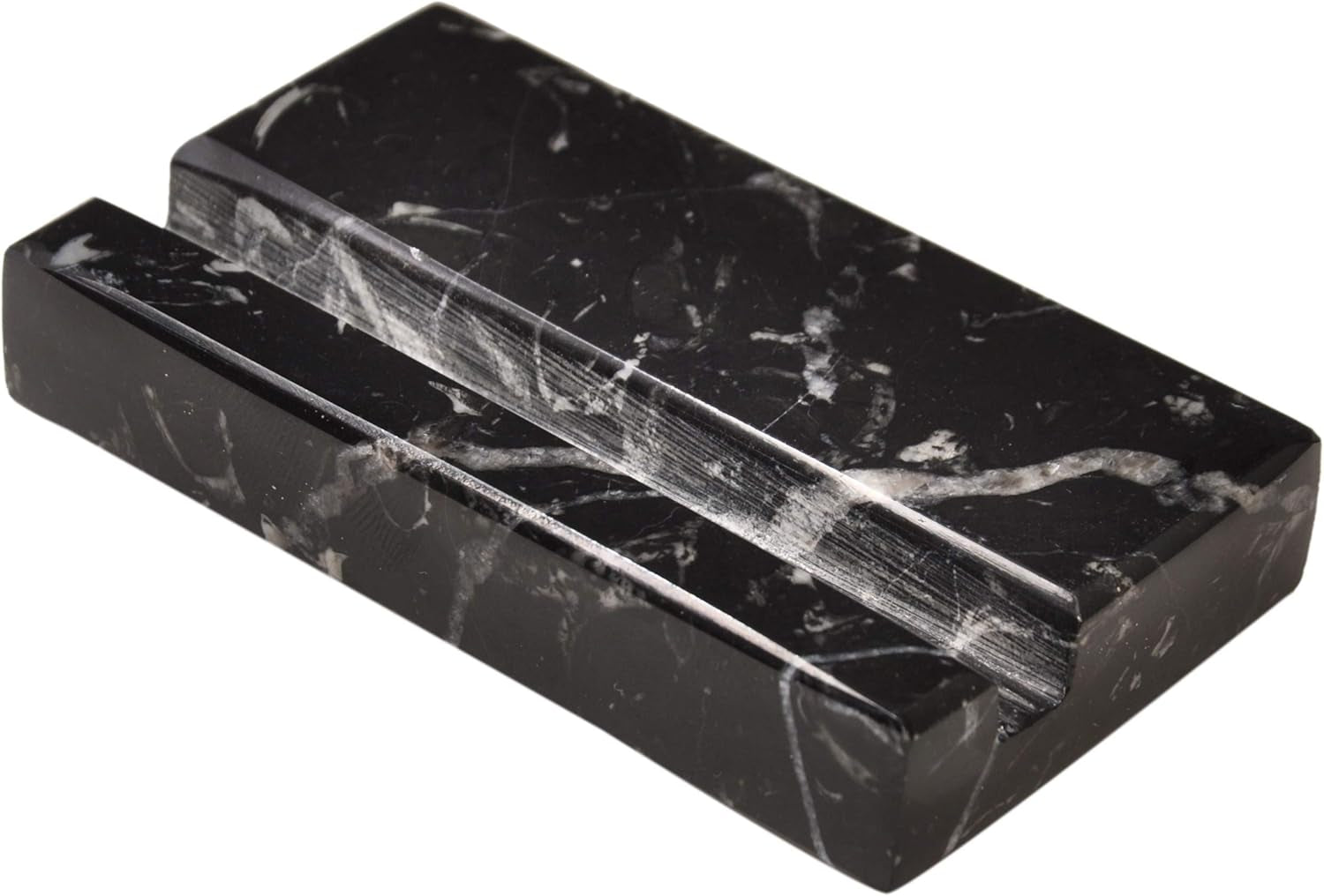Business Card Holder for Desk - Marble Business Cards Holder for Desktop - Desk Organizers and Accessories -Display Stand for Office Organization