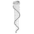 HOMCOM Modern Crystal Droplet Ceiling Light Stainless Steel Bedroom Hallway