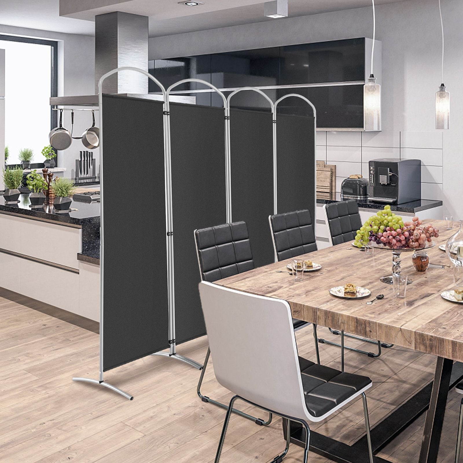 4 Panel Freestanding Folding Room Divider for Living Room Office
