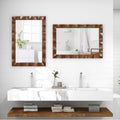 Farmhouse Wall Mirror Rubber Wood Rustic Style Wall Mirror