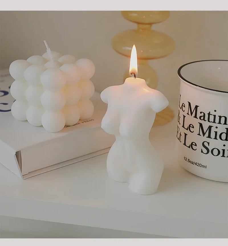 INS Style Woman Body Shape Scented Candles for Interior Net Red Photo Props Home Decorative Candles Figured Body Candles Woman