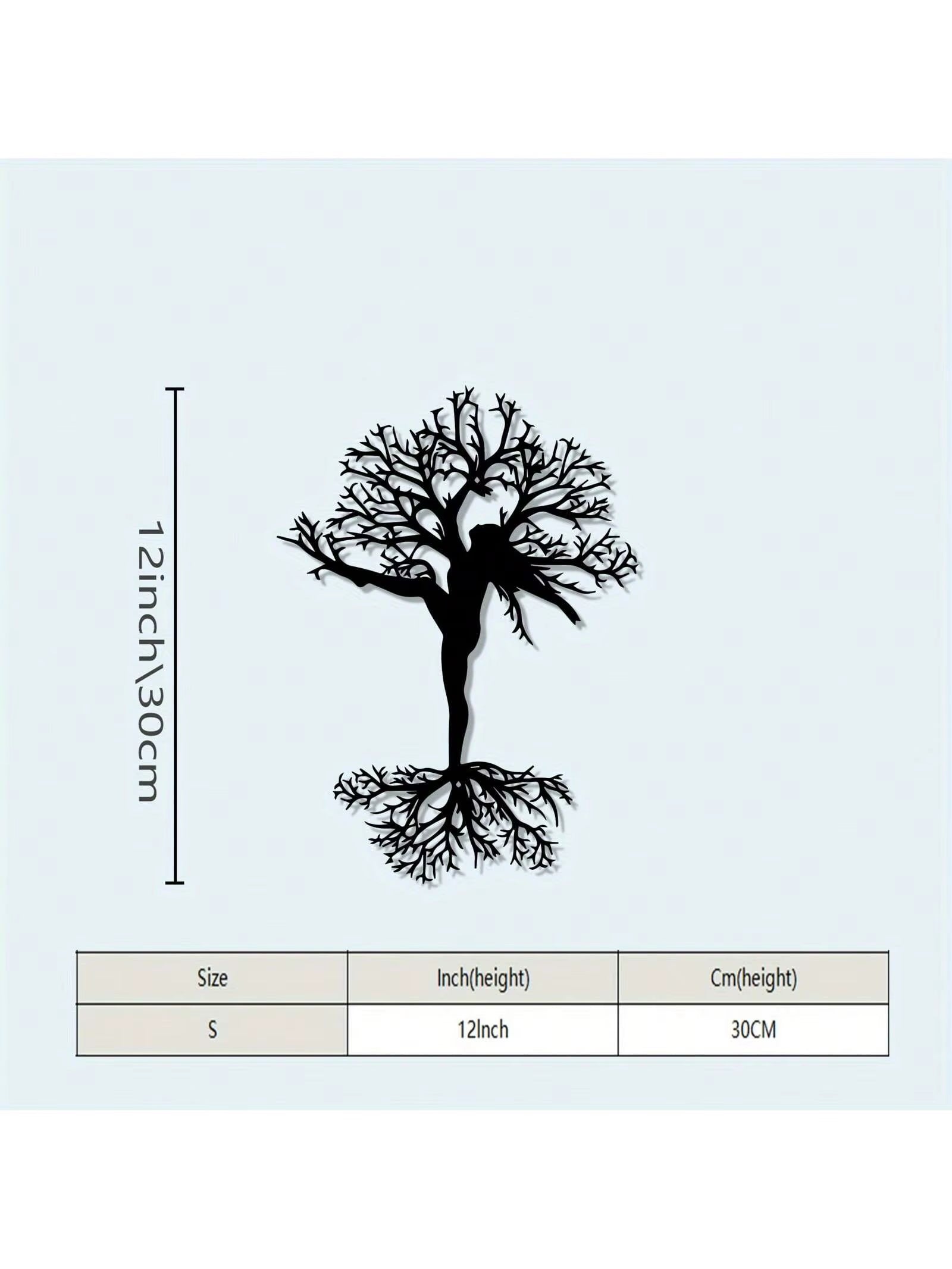 3Pcs Black Metal Wall Art Decor Tree of Life Metal Tree Wall Art Tree Sign Metal Wall Decoration Housewarming Hanging Wall Art