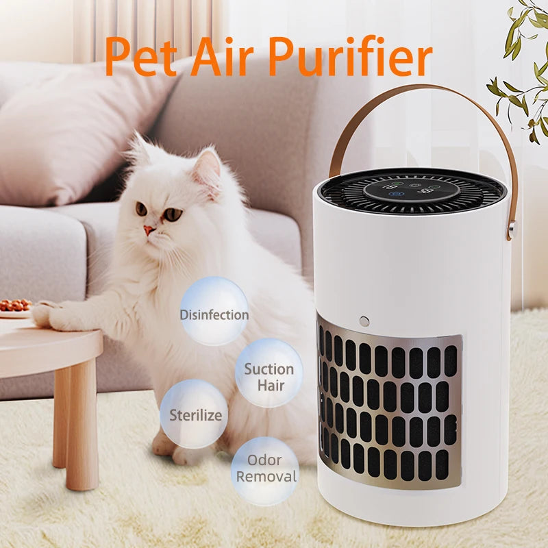 Pet Air Purifier for Cats and Dogs Hair in Bedroom Hoe Ca in Bedroom Hoe Cabinet True HEPA Filter Filtration System Cleaner Odor