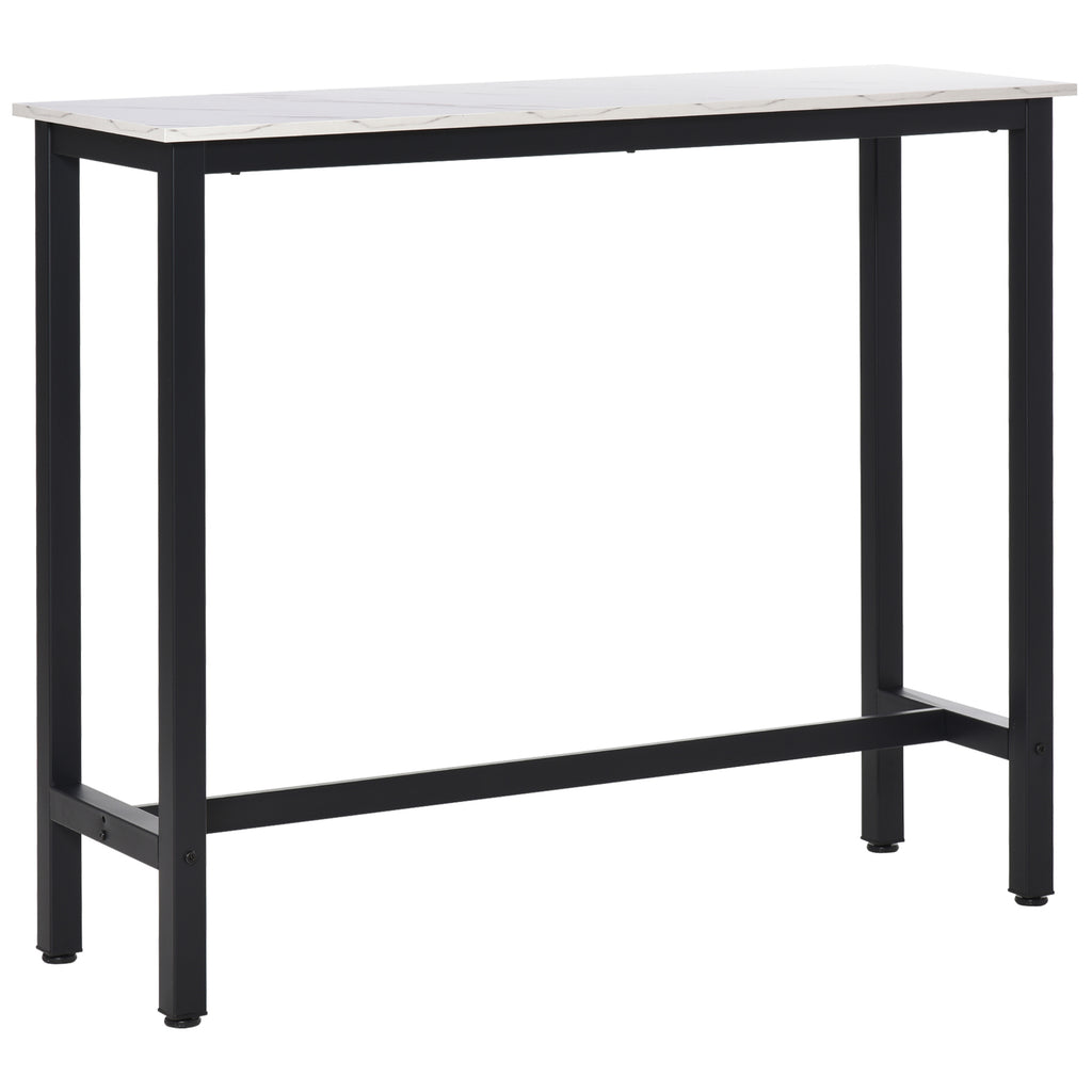 Bar Table Breakfast Dining Coffee Table W/ Adjustable Footpads