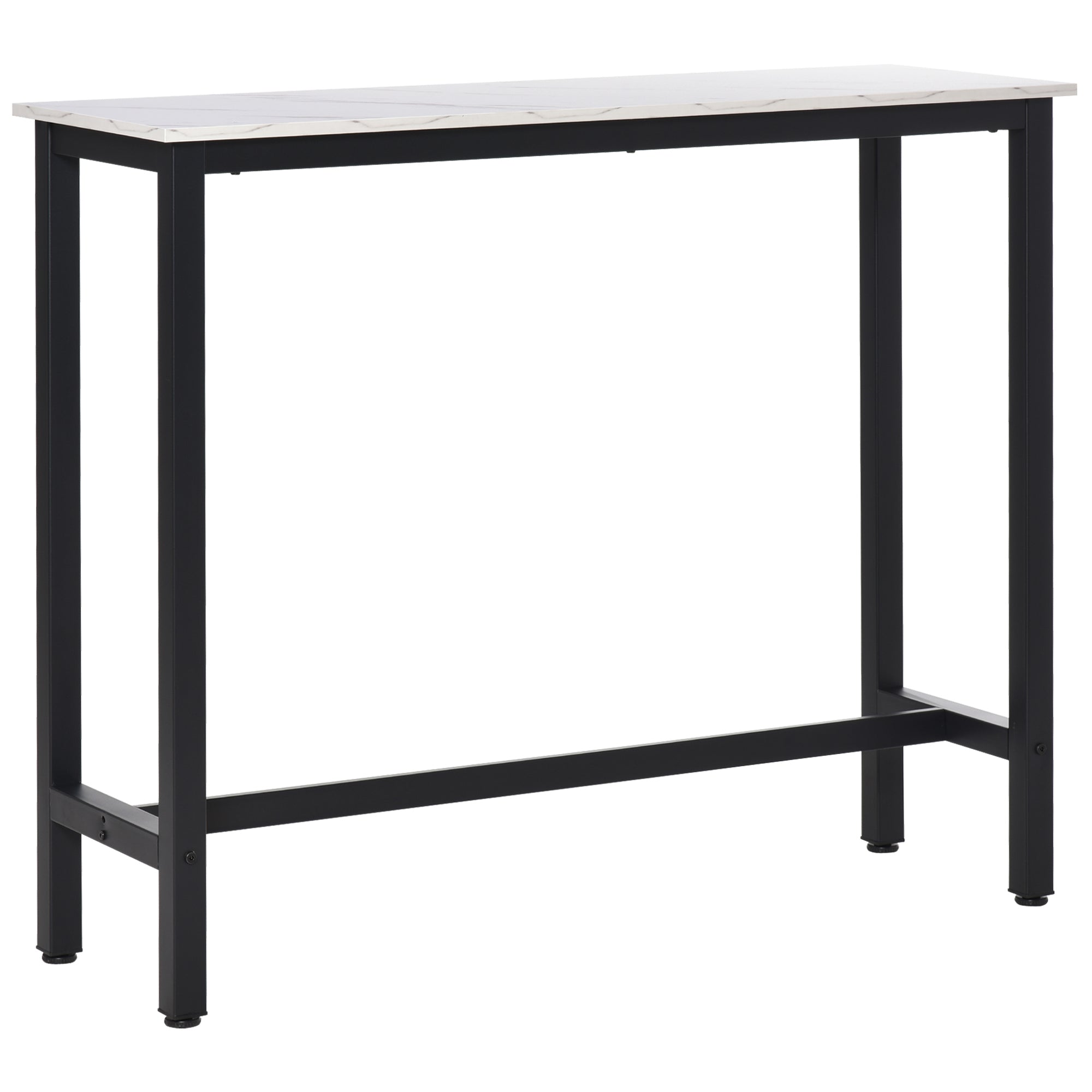 Bar Table Breakfast Dining Coffee Table W/ Adjustable Footpads